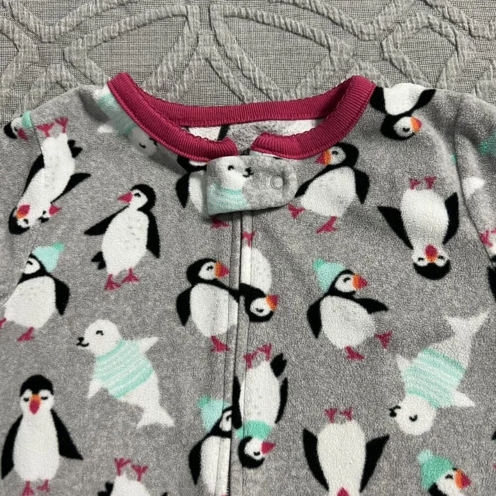 Carter's 3T Fleece Penguin Footie Pajamas
